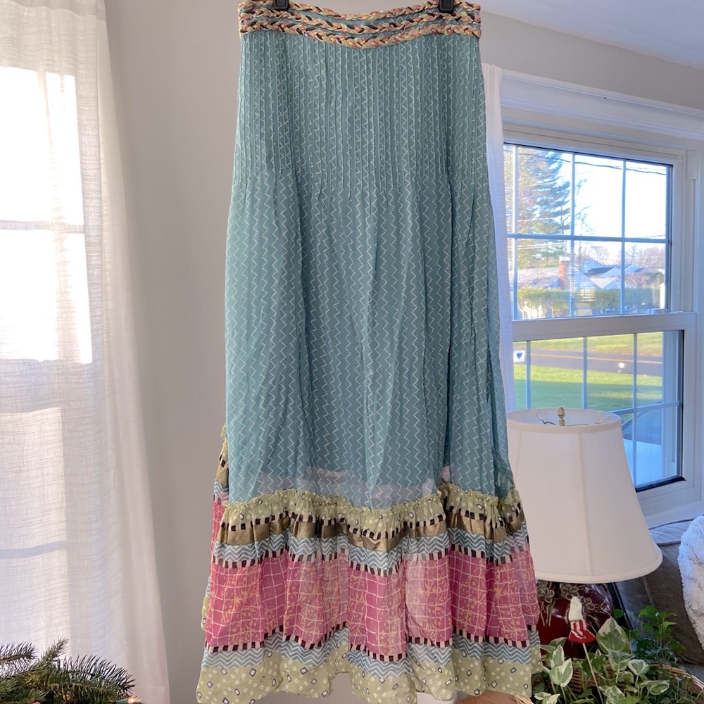 Anthropologie Verb Tiered Maxi Skirt